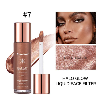 Lakerain Halo Glow Liquid Highlighter – Complexion Booster with Hyaluronic Acid for Radiant Skin