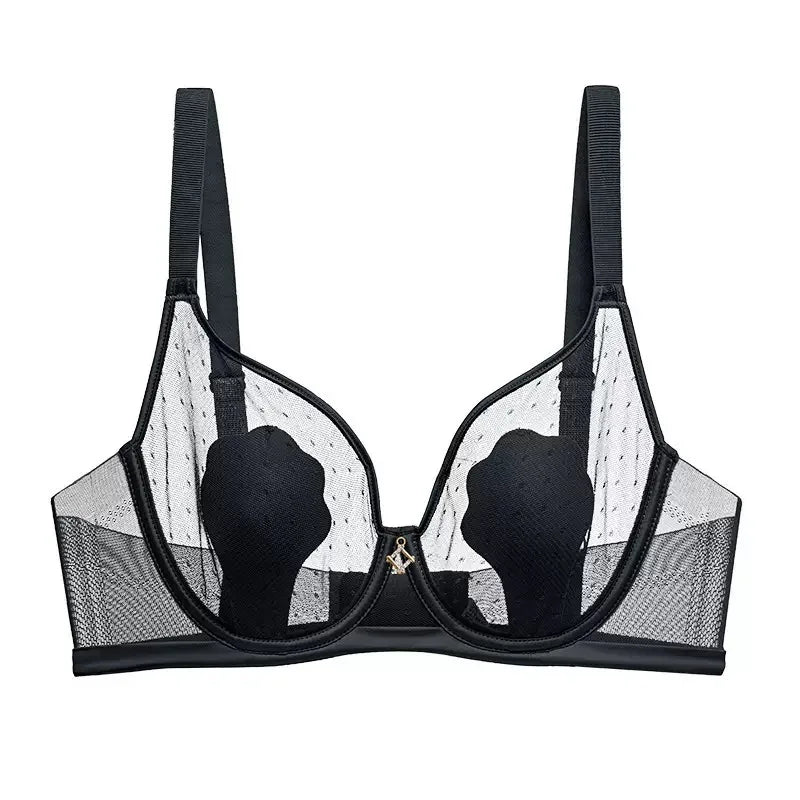 Women's Cat Claw Cup Bra - Ultra-Thin French Style Underwire Support for Full Bust