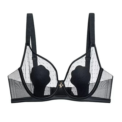 Women's Cat Claw Cup Bra - Ultra-Thin French Style Underwire Support for Full Bust