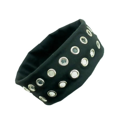 Harajuku Y2K Punk Girl Headband – Hollow Eyelet Cotton Elastic Steampunk & Gothic Style