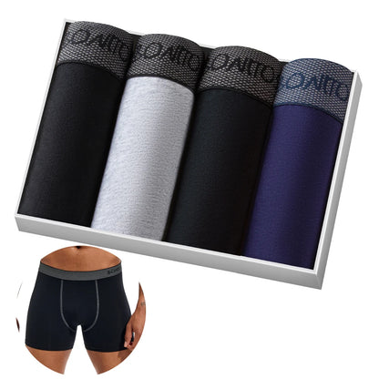 4pcs Men Cotton Boxer Shorts - Soft Comfortable Male Underwear Briefs Couple Boxers Set