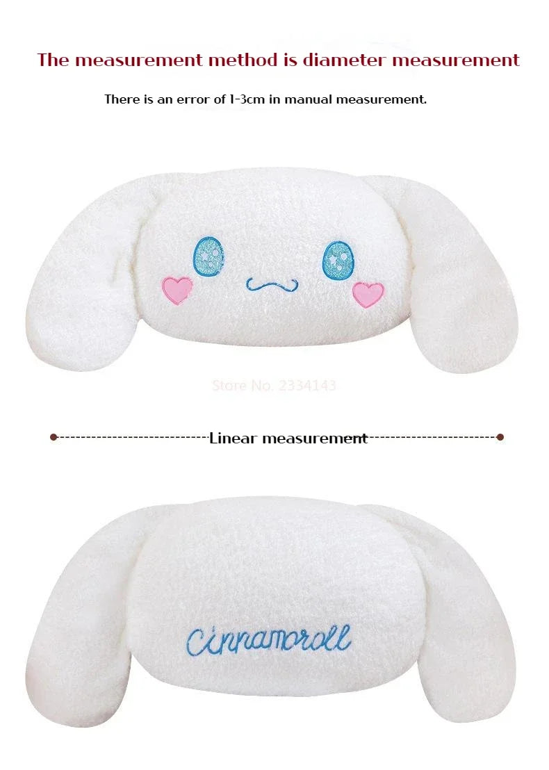 70 / 90 / 110 / 130cm cm Aoger Cinnamoroll Plush Doll – Kawaii Cartoon Stuffed Toy, Car Headrest Pillow & Back Cushion, Birthday Gift