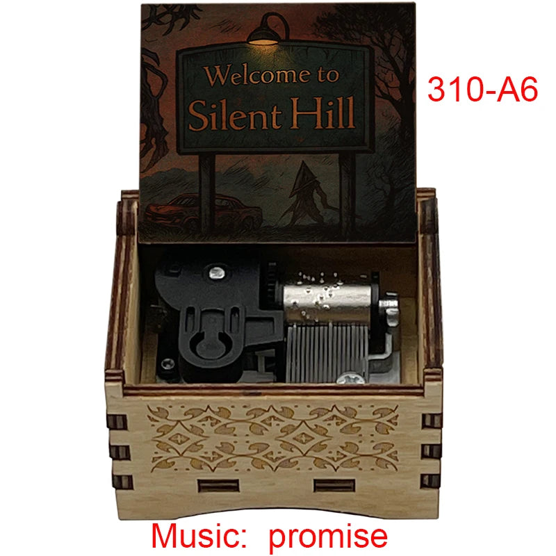 Silent Hill 2 “Promise” 18-Note Music Box – Classic Game Soundtrack, Wooden Home Decor and Gift Ornament