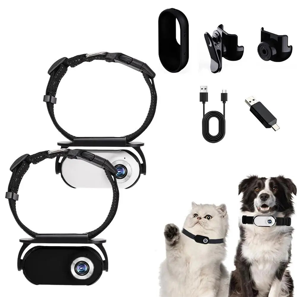 Cat Camera Pet Collar Action Camera - Lightweight 0.96in HD Rechargeable Wide-Angle Video Recorder