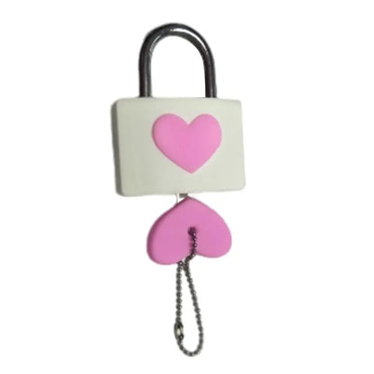 Colorful Heart-Shaped Anti-Theft Padlock – Rubber Sleeve for Travel Luggage, Suitcase, Zipper, Drawer, and Diary Lock