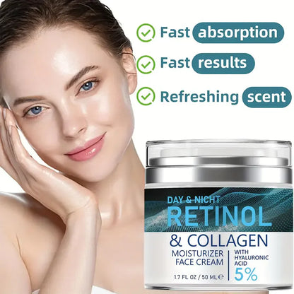 ENVISHA Retinol Collagen Face Cream - Deep Hydration, Skin Brightening and Fine Line Care Moisturizer