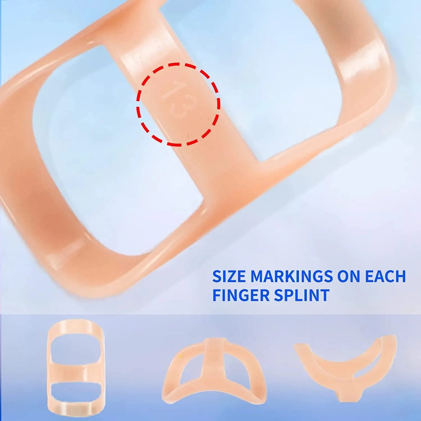 5Pcs Finger Splint Brace — Plastic Joint Support for Fractures, Arthritis, and Finger Correction