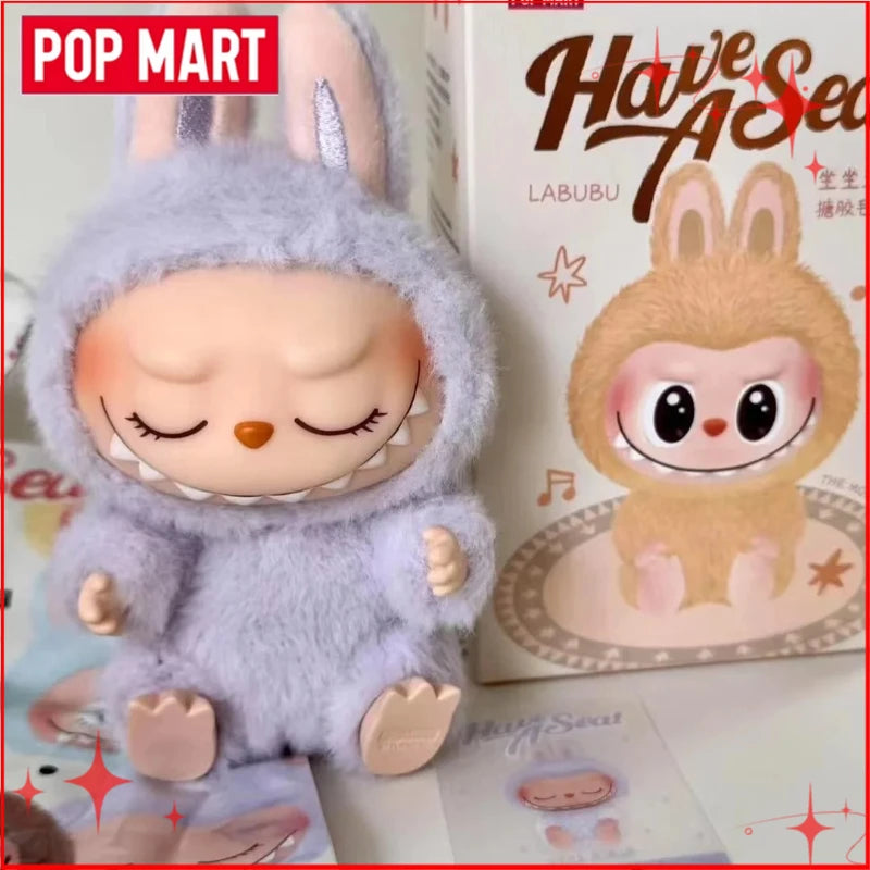 Genuine POP MART Labubu Vinyl Plush Pendant — Macarons “Have A Seat” & Coca Cola Series Blind Box Toys V1-V3