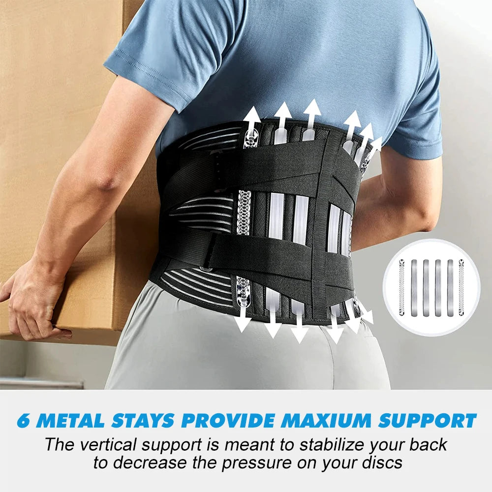 Double Pull Lumbar Support Belt — Orthopedic Waist Corset for Men & Women | Spine Decompression, Back Pain Relief & Waist Trainer Brace