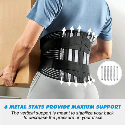 Double Pull Lumbar Support Belt — Orthopedic Waist Corset for Men & Women | Spine Decompression, Back Pain Relief & Waist Trainer Brace