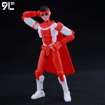9L3D Lucky 13 Invincible Boy Eve Action Figure — 3D Printed Anime Model, Multi-Jointed Poseable Collectible Toy Gift for Fans