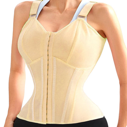 AfruliA XXXS Colombian Fajas – High Compression Vest Waist Trainer Corset with Zipper & Hook, Flat Belly Slimming Body Shaper