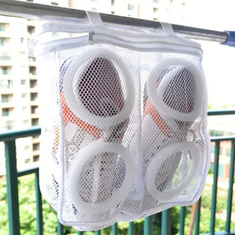 Portable Mesh Shoe Laundry Bag – Washing Machine Safe, Anti-Deformation Shoe Storage & Clothes Organizer