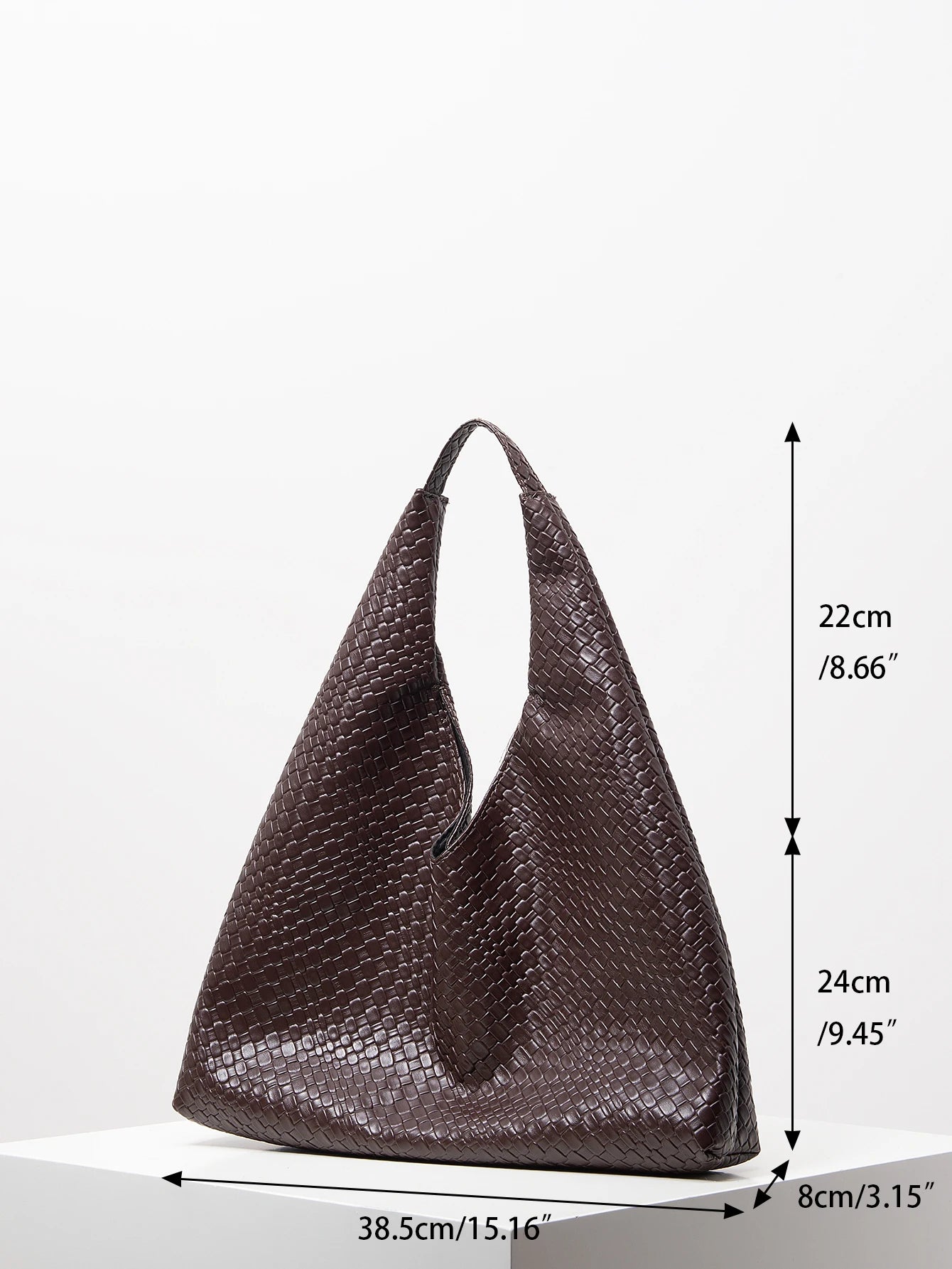 Women's Retro Artificial Leather Woven Shoulder Bag – Large Capacity Tote, Casual Armpit Bag, Daily Work & Shopping Bag (Random Pattern)