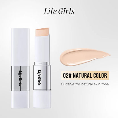 Lazy Foundation Stick - Moisturizing Natural Concealer with Matte, Sweat-Resistant Makeup Coverage