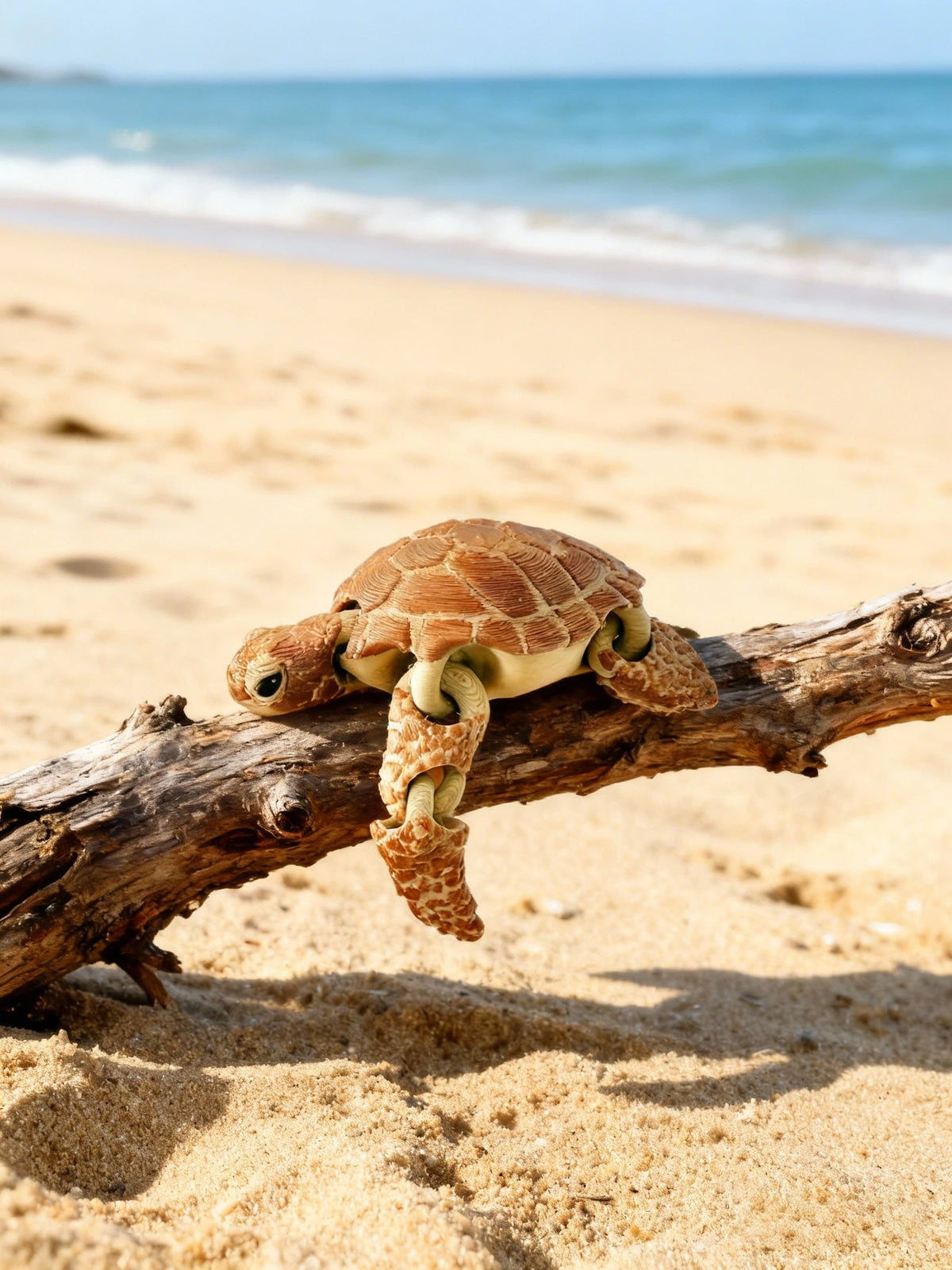 3D Printed Articulated Turtle Figurine - Indoor & Outdoor Decor, Aquarium Landscaping & Gift
