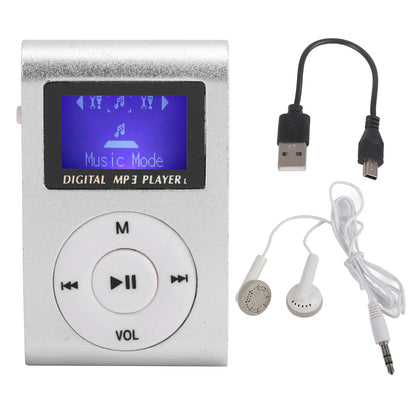 Portable Clip MP3 Music Player - Mini Sports Music Player with LCD Screen & Memory Card Support