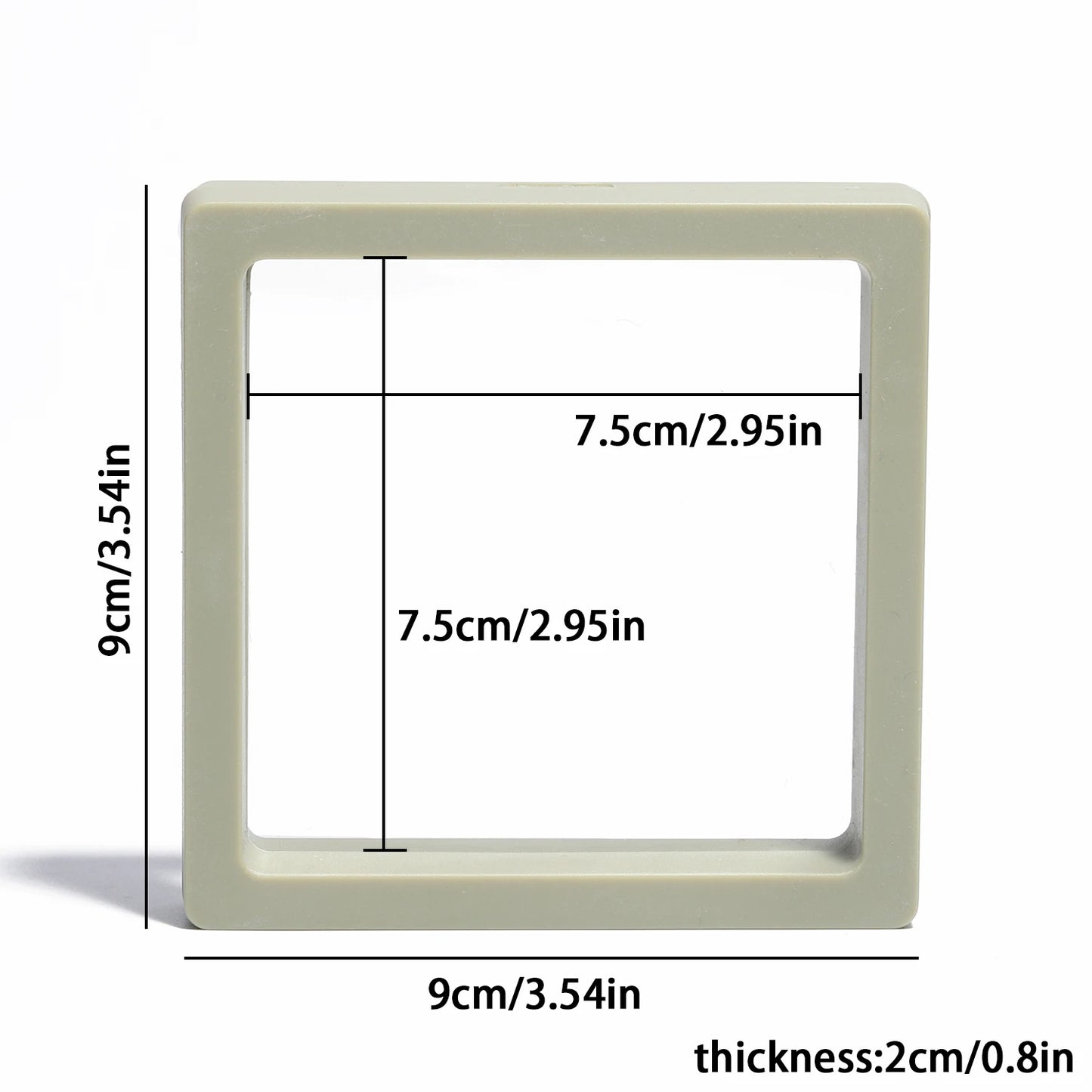 Black 3D Floating Display Case Frame – Free-Stand Suspension Membrane Jewelry Storage Box for Rings, Earrings & Necklaces
