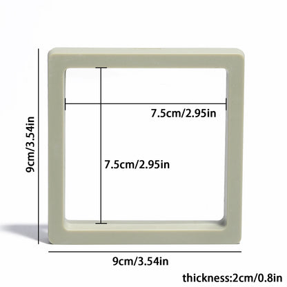 Black 3D Floating Display Case Frame – Free-Stand Suspension Membrane Jewelry Storage Box for Rings, Earrings & Necklaces