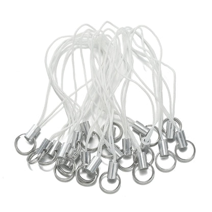 20/50pcs Polyester Lanyard Cord - Double Jump Ring Rope for Keychains, Phone Straps, DIY Crafts & Jewelry Making