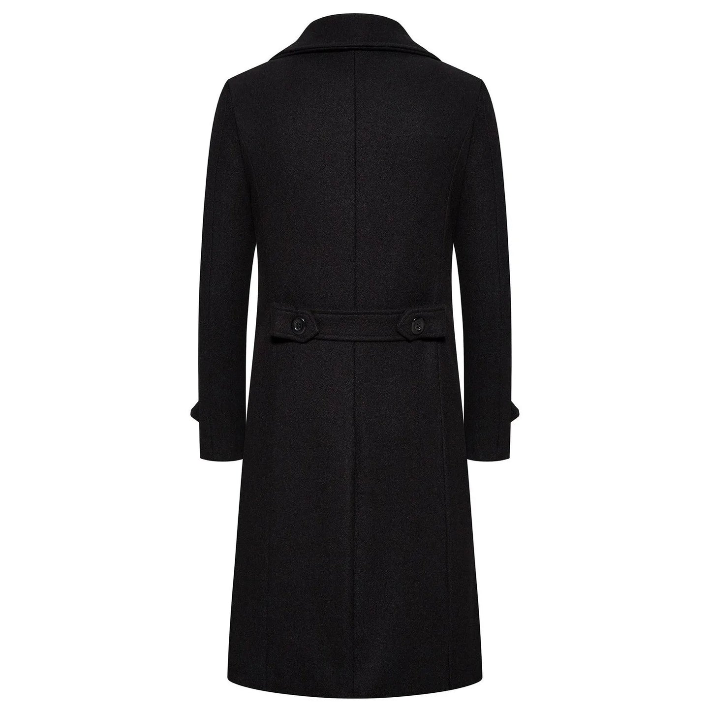 Unisex Long Wool Coat – Elegant Double-Breasted Slim Windbreaker Jacket for Autumn Daily Fashion