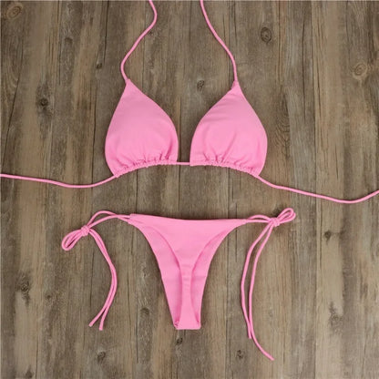 Women’s Sexy Push Up Bikini Set – Padded Bra Thong Two Piece Swimsuit Beachwear Bathing Suit Summer Swimwear