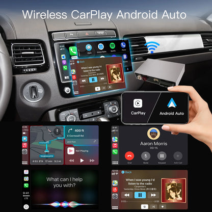 Wireless CarPlay & Android Auto Adapter for VW Touareg 7P RNS850 – 8-Inch Screen Mirroring, CarPlay & AirPlay Multimedia 2011-2018