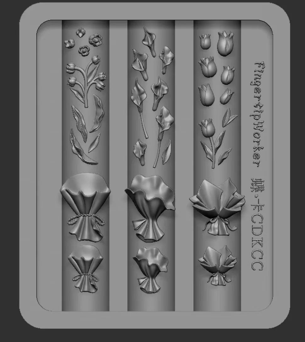 Snake Lolita Bow, Mushroom, Rose, Lotus, Bear 3D Acrylic Nail Mold - DIY Silicone Nail Decorations & Nail Art Products