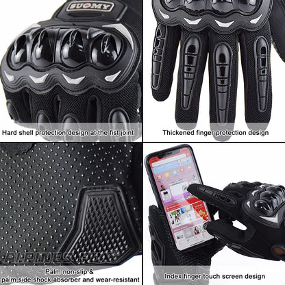 Suomy Motorcycle Gloves – Breathable Moto Gloves with Touch Screen for Racing, Riding, and Cycling – Summer Sports Protective Gear for Honda