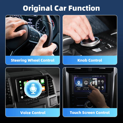 EKIY 2-in-1 Mini Wireless CarPlay & Android Auto Adapter for Cars with Wired Systems