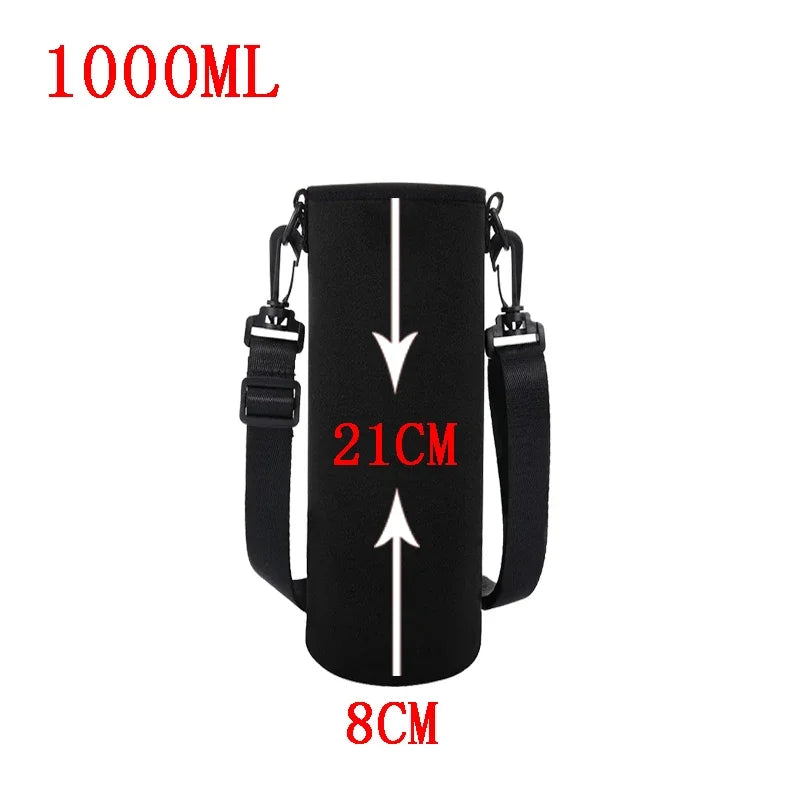 750/1000/1500ML Sports Water Bottle Insulated Neoprene Sleeve – Portable Bottle Carrying Case & Thermal Holder Bag
