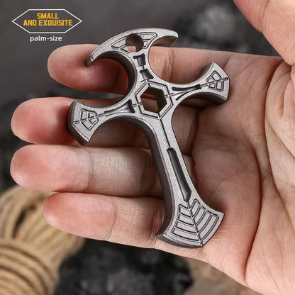 EDC Tactical Cross Pendant - Compact Outdoor Utility & Everyday Carry Accessory