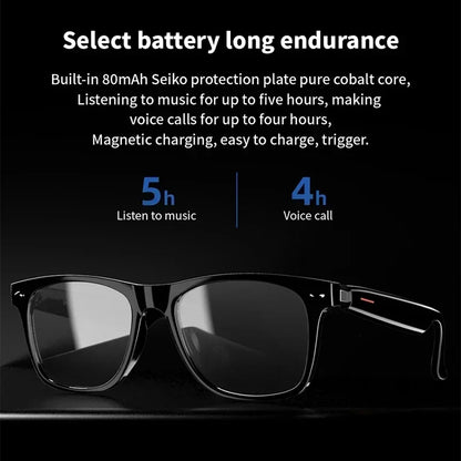 Hiwego Camera Smart Music Sunglasses – Wireless Bluetooth Headset with HIFI Sound, Earphones, Hands-Free Call & Driving Glasses