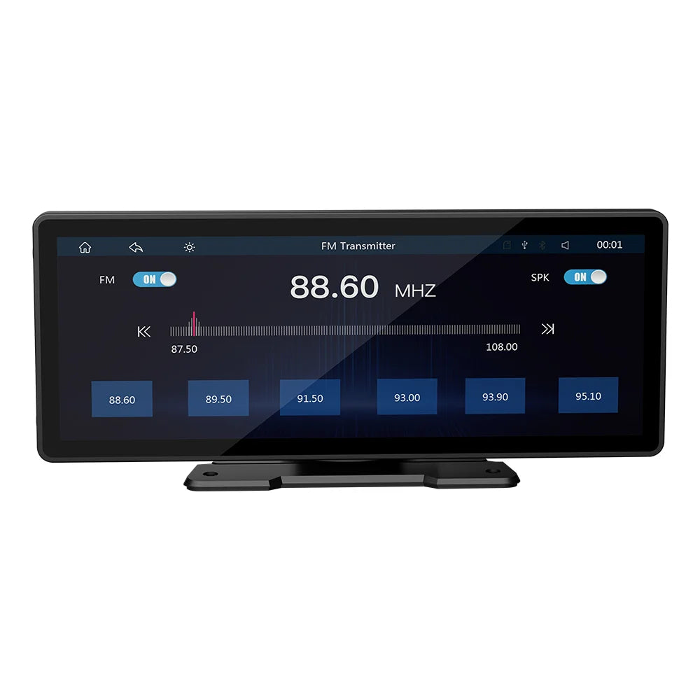 BQCC 10.26-Inch Portable Wireless CarPlay Screen – HD Rearview Camera, Car Radio DVR, MP5 Multimedia Player, Android Auto