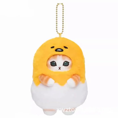 Kawaii Keychain Pendant – Cartoon Mofusand Shark Cat Cross-Dressing Doll, Backpack Decor & Toy