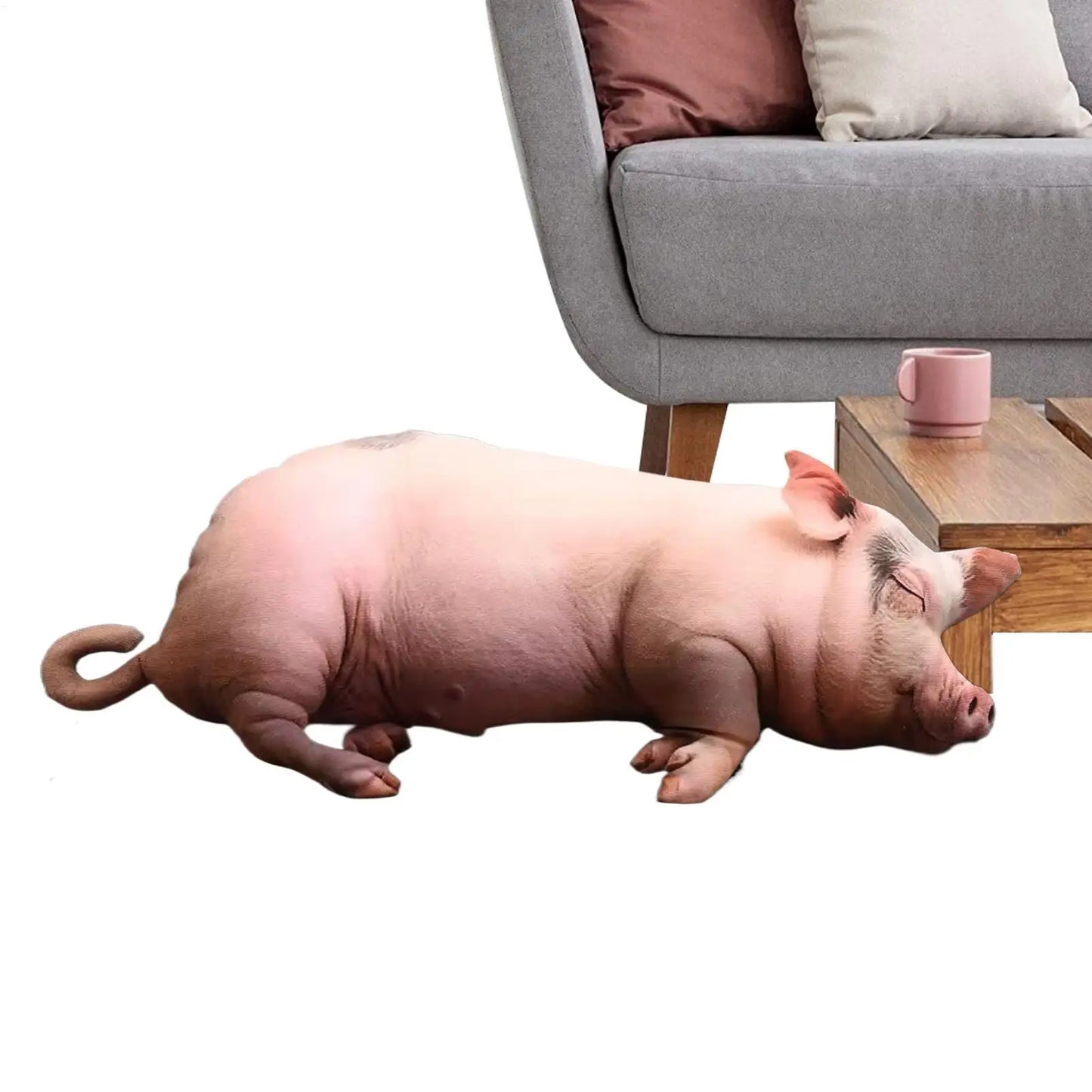 40cm Stuffed Pig Body Pillow - Soft Realistic Plush Animal Toy & Cuddly Home Decor Cushion
