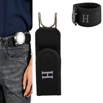 Adjustable Elastic Waistband Buckle - Magic Tape & Metal Hook Waistband Extender