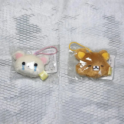 Rilakkuma Kawaii Cartoon Bear Plush Pendant - Cute Mobile Phone Lanyard & Birthday Gift for Kids