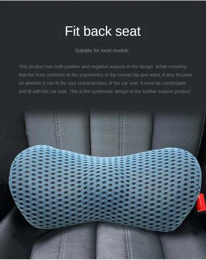 Breathable Memory Foam Cushion – Car Seat, Waist & Lumbar Support Pillow, Bed & Sleeping Interior Accessories