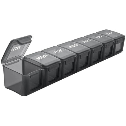 7/14/28-Day Pill Organizer – Weekly & Monthly Medicine Box with Tablet Storage, Splitter & Container Case
