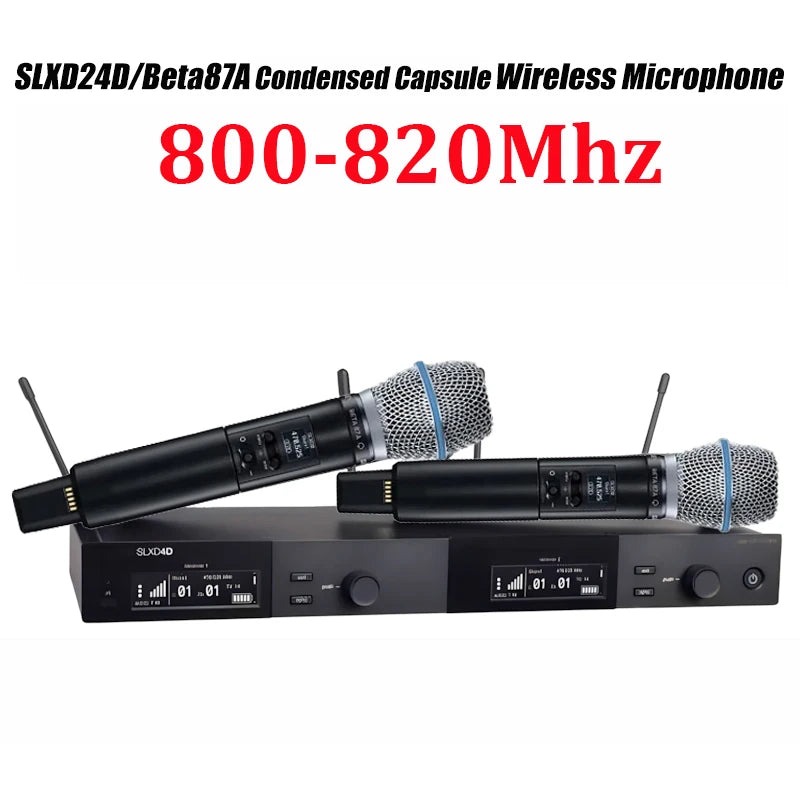 SLXD Wireless Microphone System – 500/600/800MHz 4-Pin Headset with KSM8/Beta58, Professional Audio for Stage & Karaoke