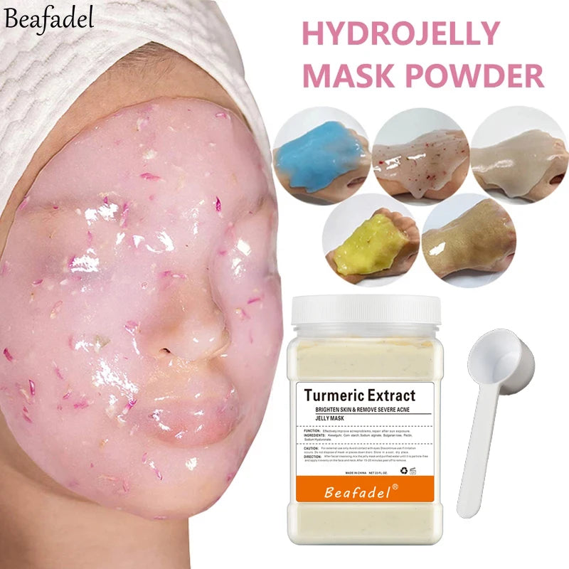 650g/200g Soft Hydro Jelly Mask Powder – DIY Hydrojelly Peel Off Masks with Hyaluronic Acid & Rose for Facial Skin Care