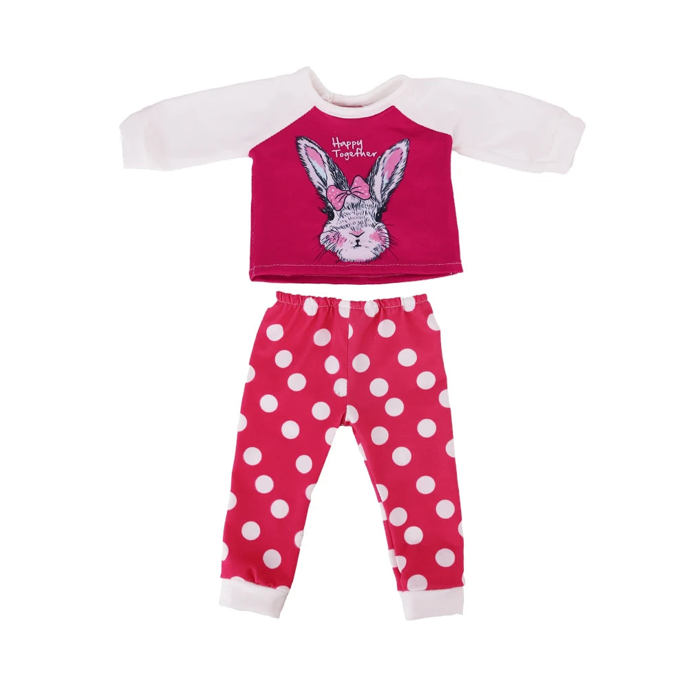 Doll Clothes Multi-Style Daily Set – Pajamas & Home Wear for 43cm Born Baby Dolls & 18-Inch American Dolls, Our Generation Toy Gift