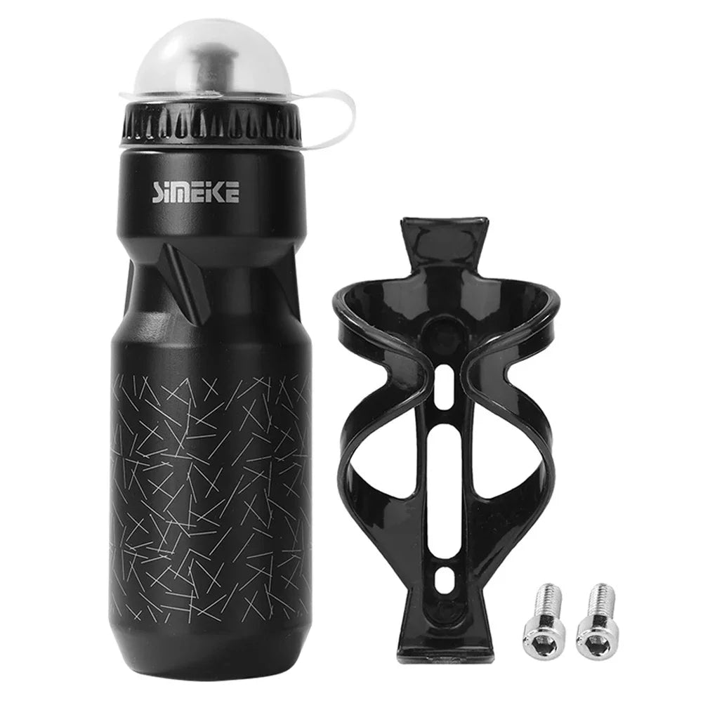 Universal Bicycle Bottle Cage with 750mL Water Bottle – Lightweight Bike Water Bottle Holder & Bracket for Mountain & Road Bikes