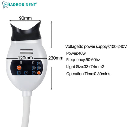 Dental LED Cold Light Whitening Lamp – 3 Color Tooth Bleaching Accelerator Device for Professional Chair Equipment