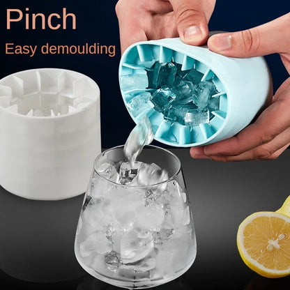 Quick-Freeze Silicone Ice Bucket Mold - Creative Design Ice Cube Tray, Food Grade Ice Maker for Whiskey, Beer, and Beverages