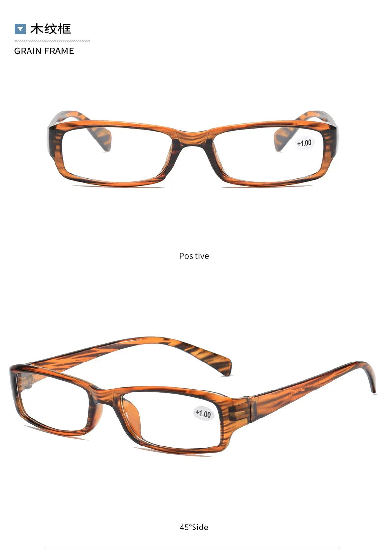 New Resin Wood Grain Reading Glasses – Presbyopic Eyewear for Men & Women, Stylish Gafas De Lectura Mujer