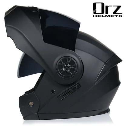 Dual Lens Full Face Motorcycle Helmet - Racing Downhill Motorbike Protective Safety Helmet Gear