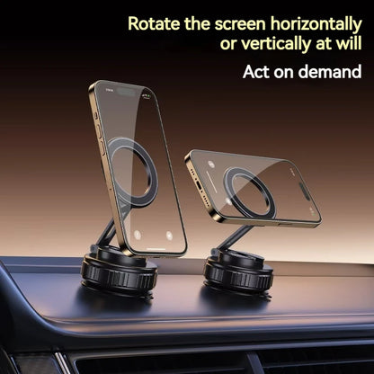 Universal Metal Magnetic Car Phone Holder – Adjustable Vacuum Suction Stand for Mirror, Gym, Bath & Home Use