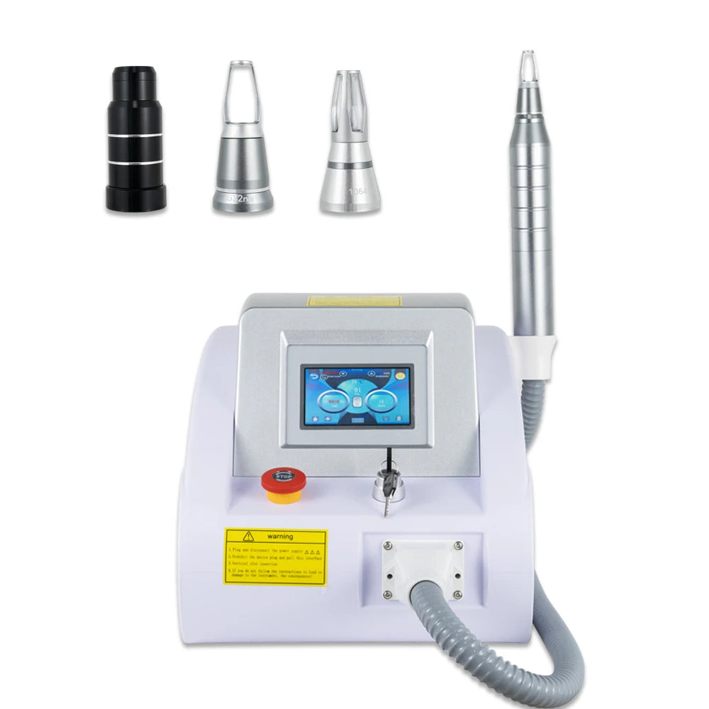 Q-Switch ND YAG Laser Machine – Tattoo & Eyebrow Removal, Mole & Freckle Whitening (532nm 755nm 1064nm)